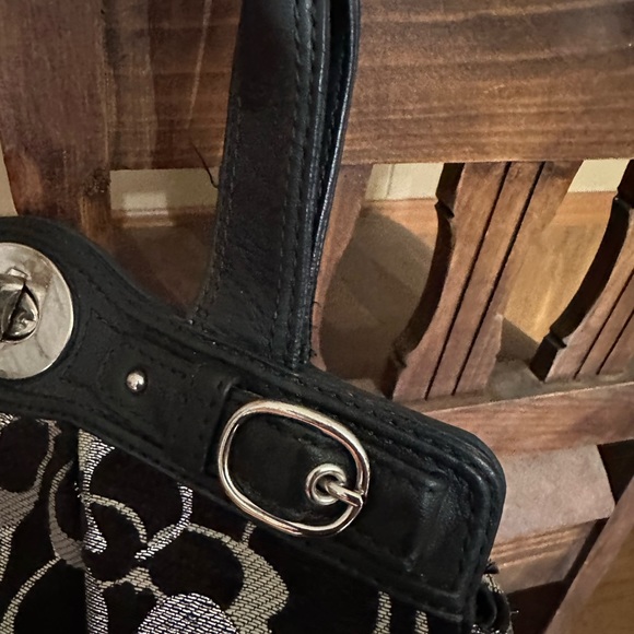 Coach Black and Silver Print Purse - Picture 5 of 12